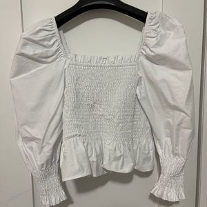 Zara stretch poplin top